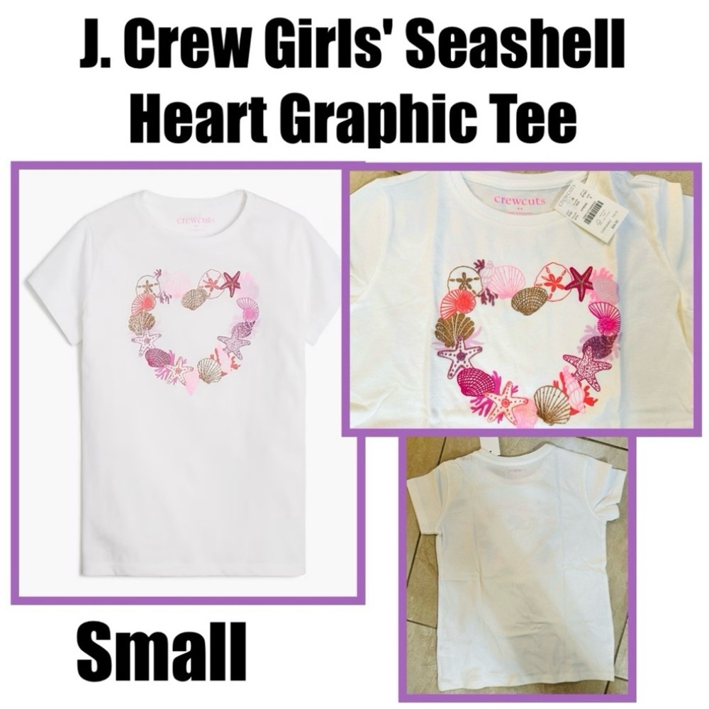 J. Crew Girls' Sea Treasures Heart Graphic Tee